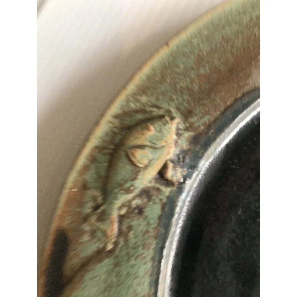 Phillips LP Studio Pottery  handmade stoneware plate with fish approx‎ 11-1/2